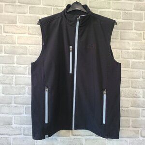 Finn Ryan The Bank Of England Black Full Zip Shell Golf Vest Mens XL